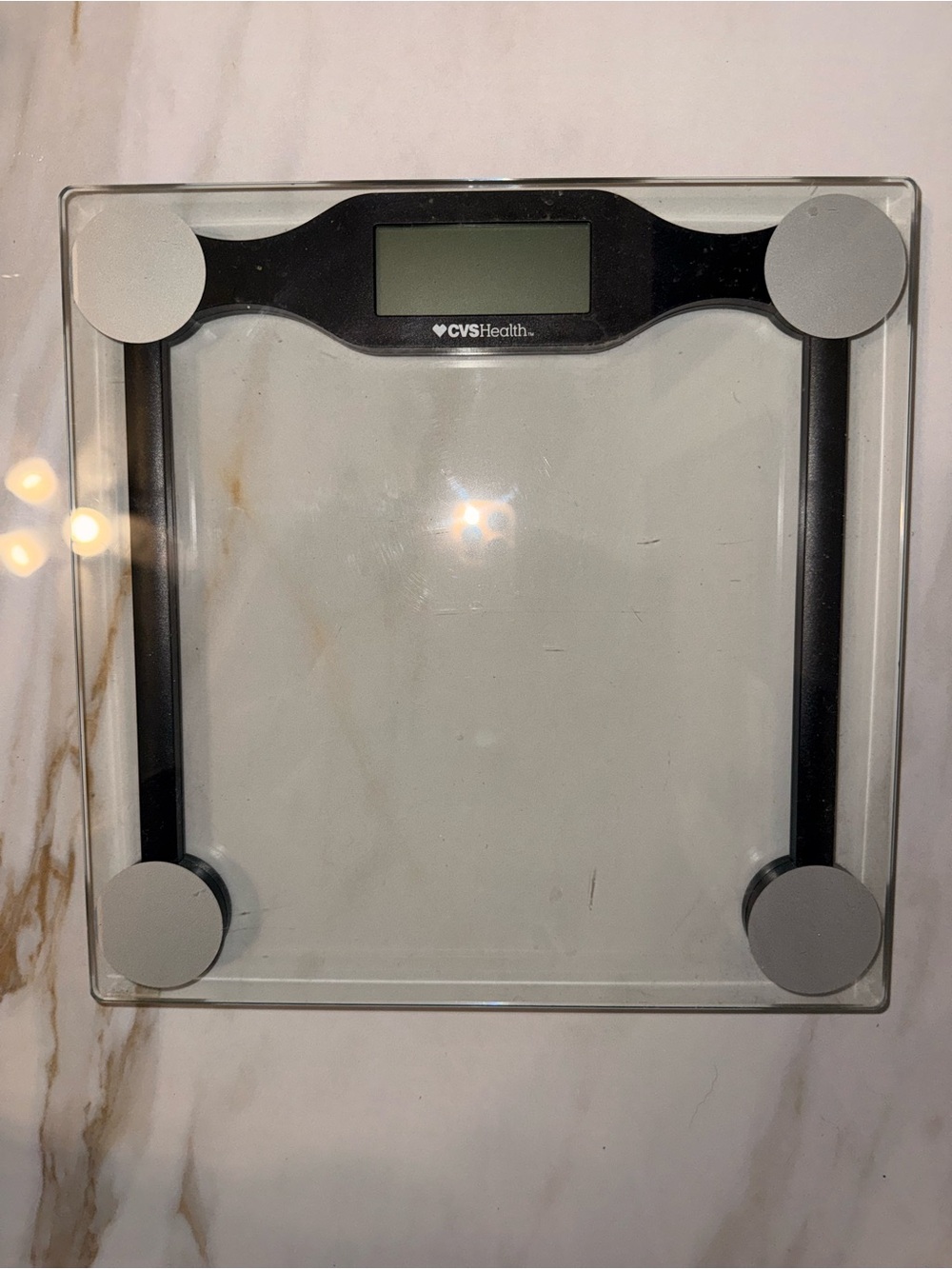 CVS Health Glass Digital Scale - Black and Silver